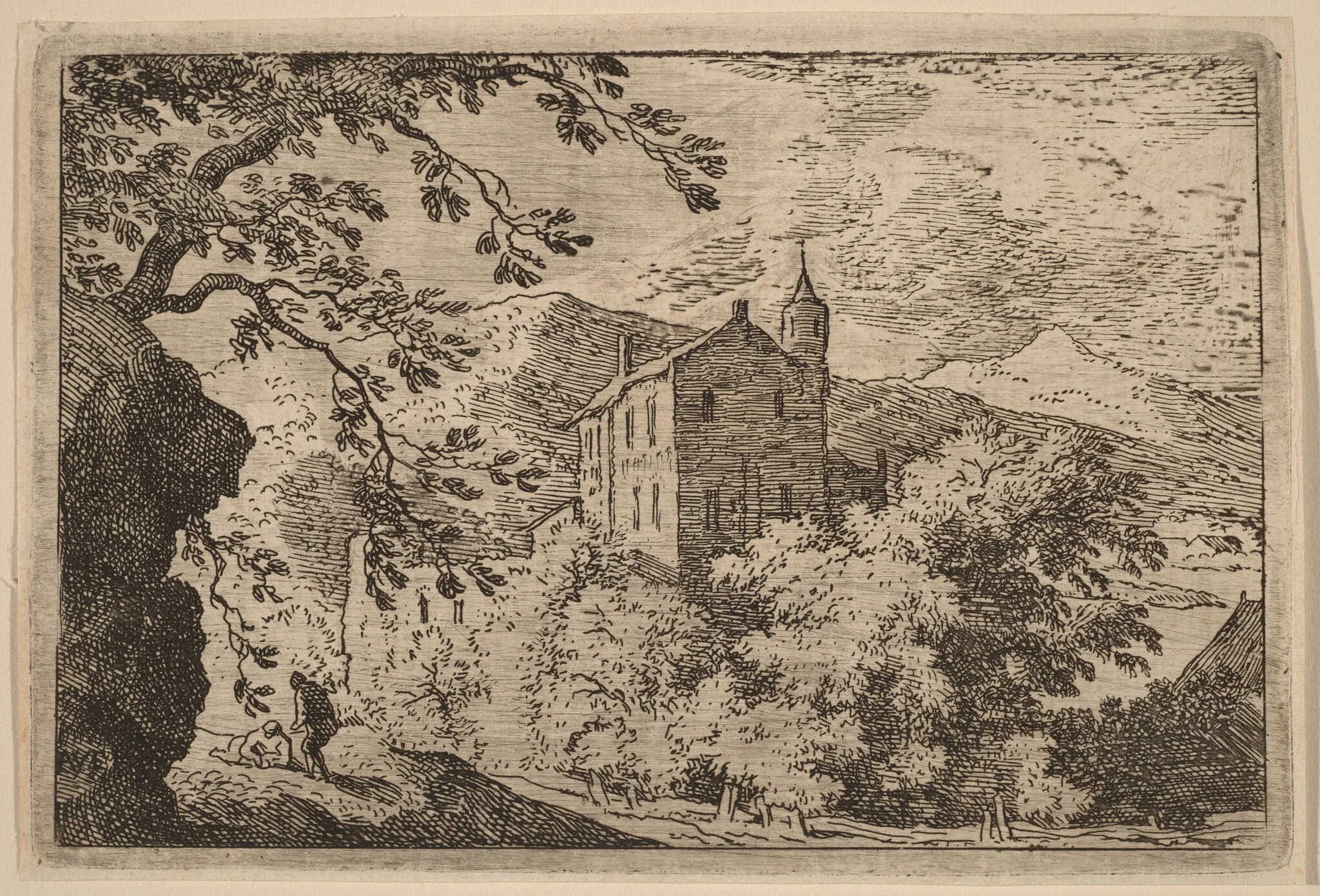 Large House with a Turret, detail
