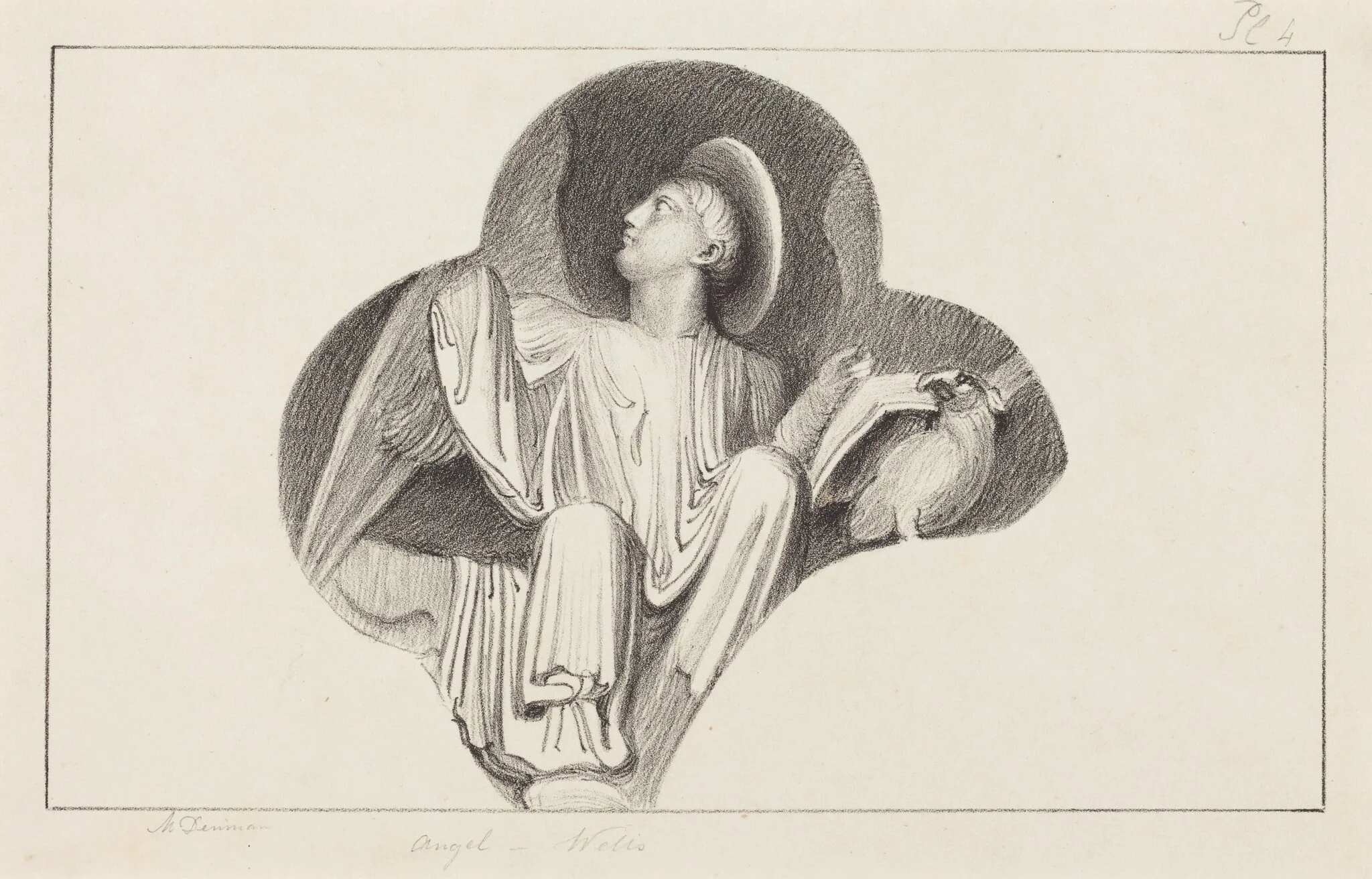 An Angel, from Wells Cathedral, detail