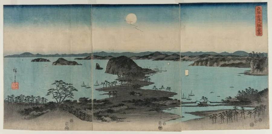Eight Views of Kanazawa at Night, detail