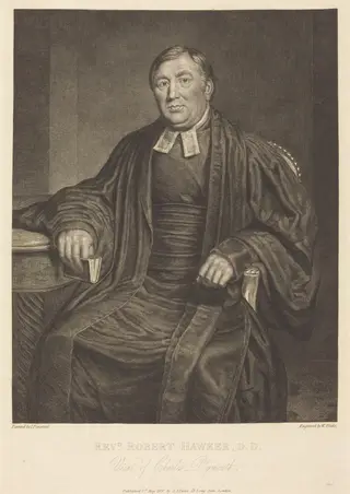 Reverend Robert Hawker, D.D., by William Blake, ink, 1820