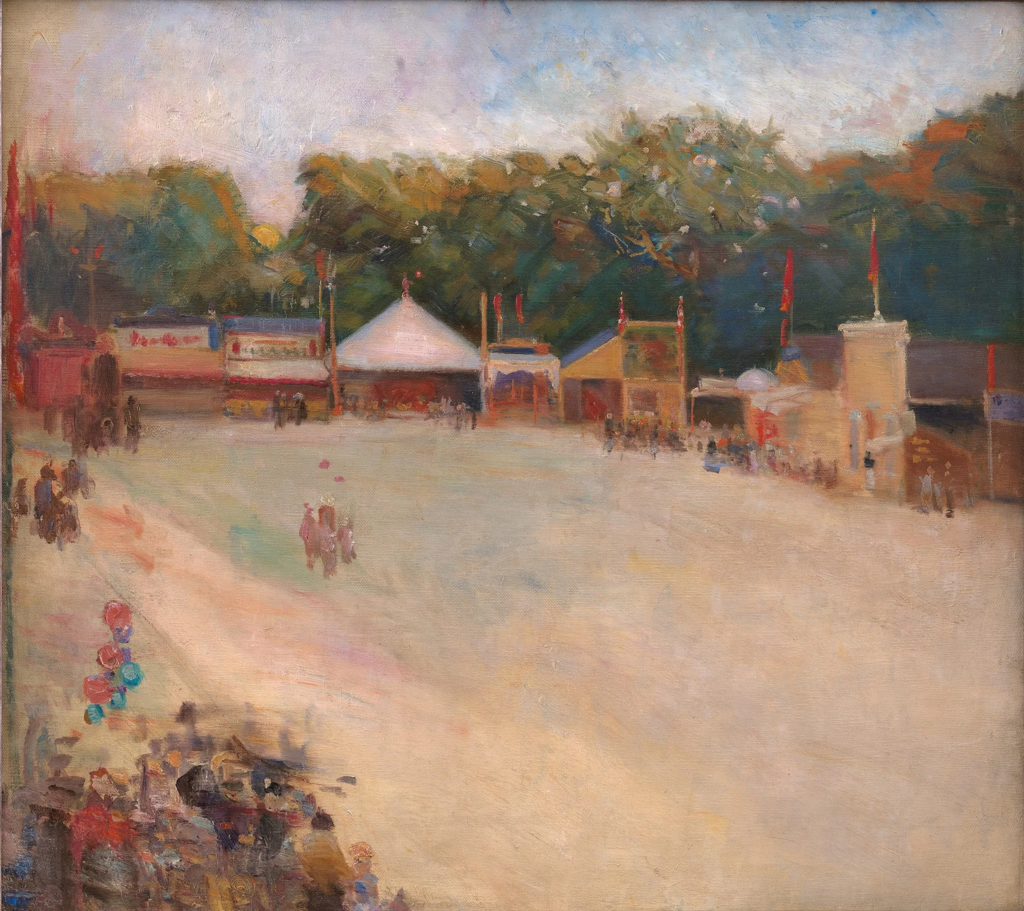 A Summer's Evening at the Fun Fair in the Deer park, North of Copenhagen, detail