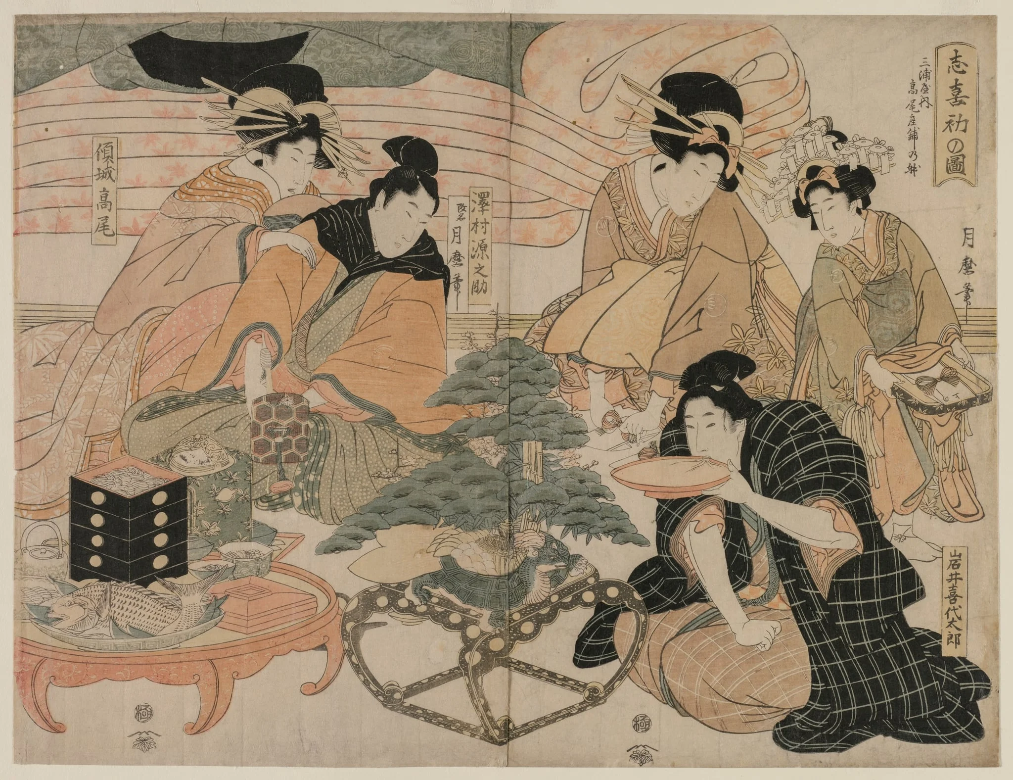 Picture of the First Visit to the Pleasure Quarters, detail