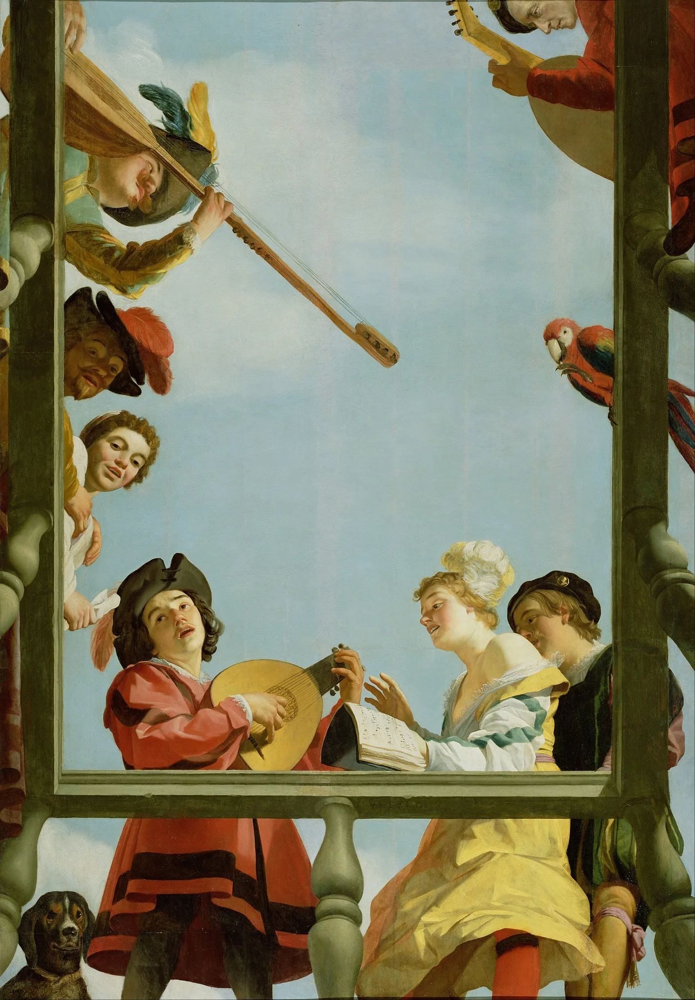 Musical Group on a Balcony, detail