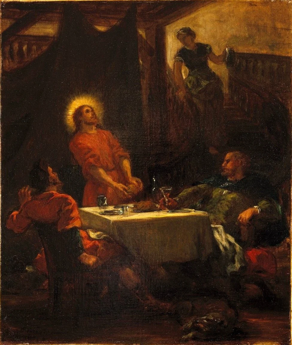 The Disciples at Emmaus, or The Pilgrims at Emmaus, detail