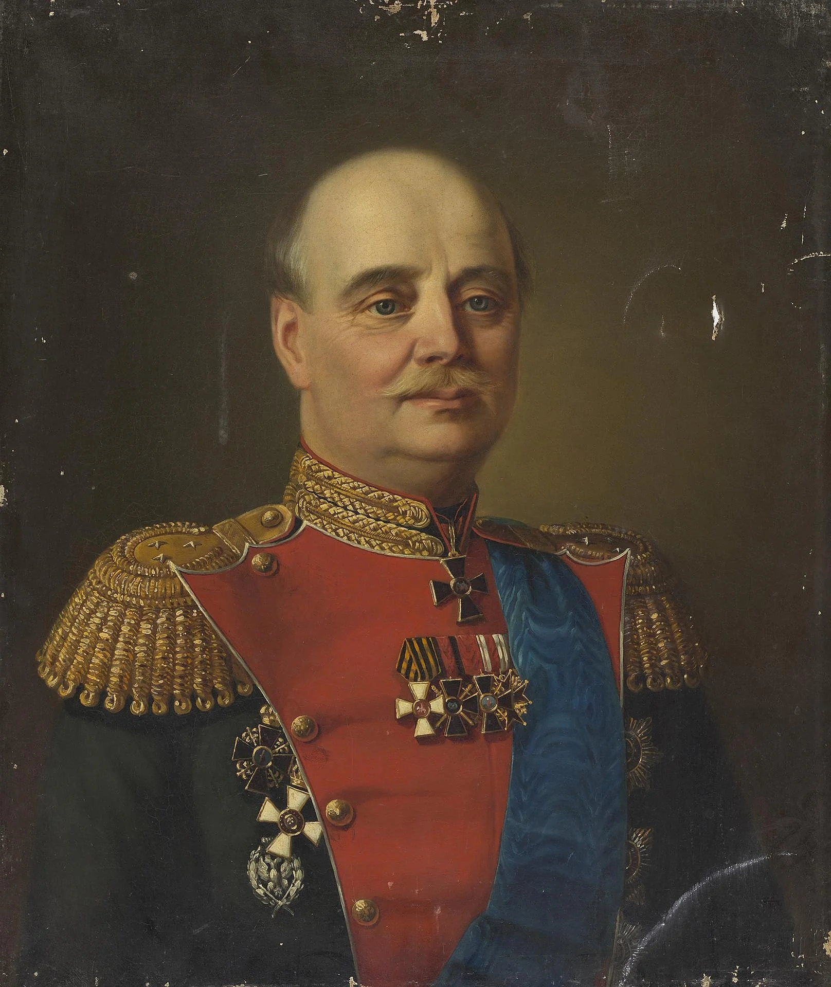 Portrait of N.I. Miller, detail