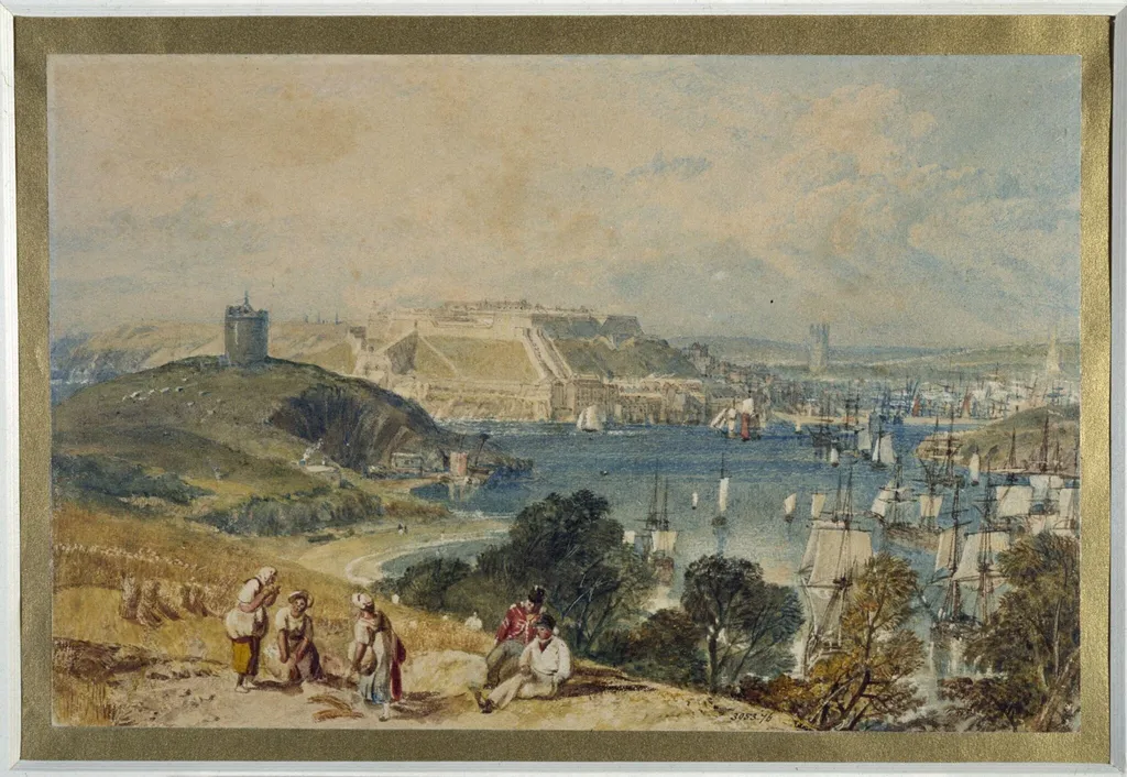 Plymouth, with Mount Batten, by Joseph Mallord William Turner, watercolor, 1816