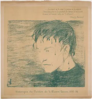 Historique du Théâtre de "L'Oeuvre", by Joseph Sattler, ink, 1895