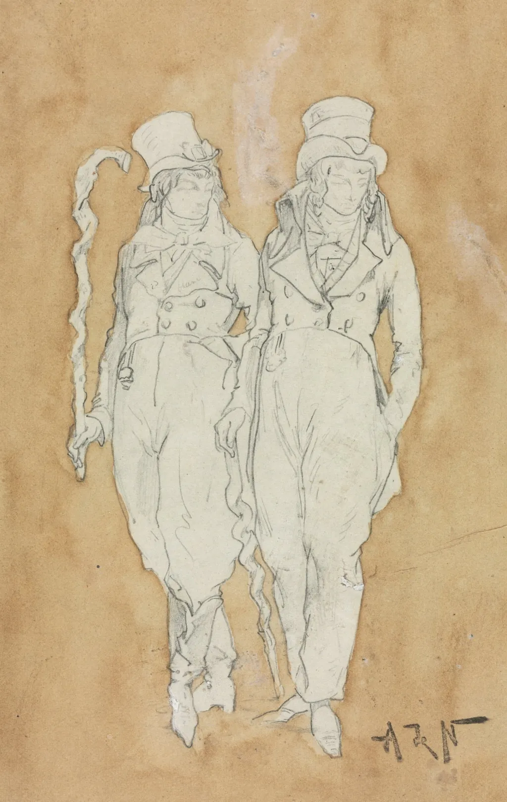 Two Young Men of Fashion (Standing), by Alphonse de Neuville, 1860