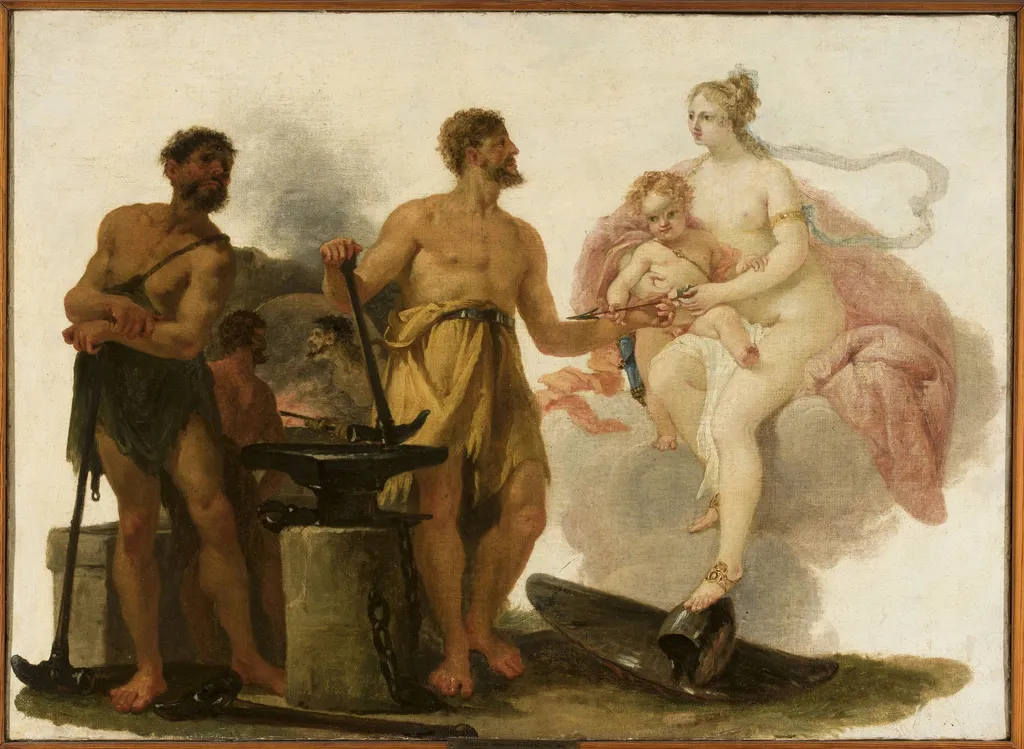 Venus in the forge of Vulcan, by Heinrich Füger, oil, 1794