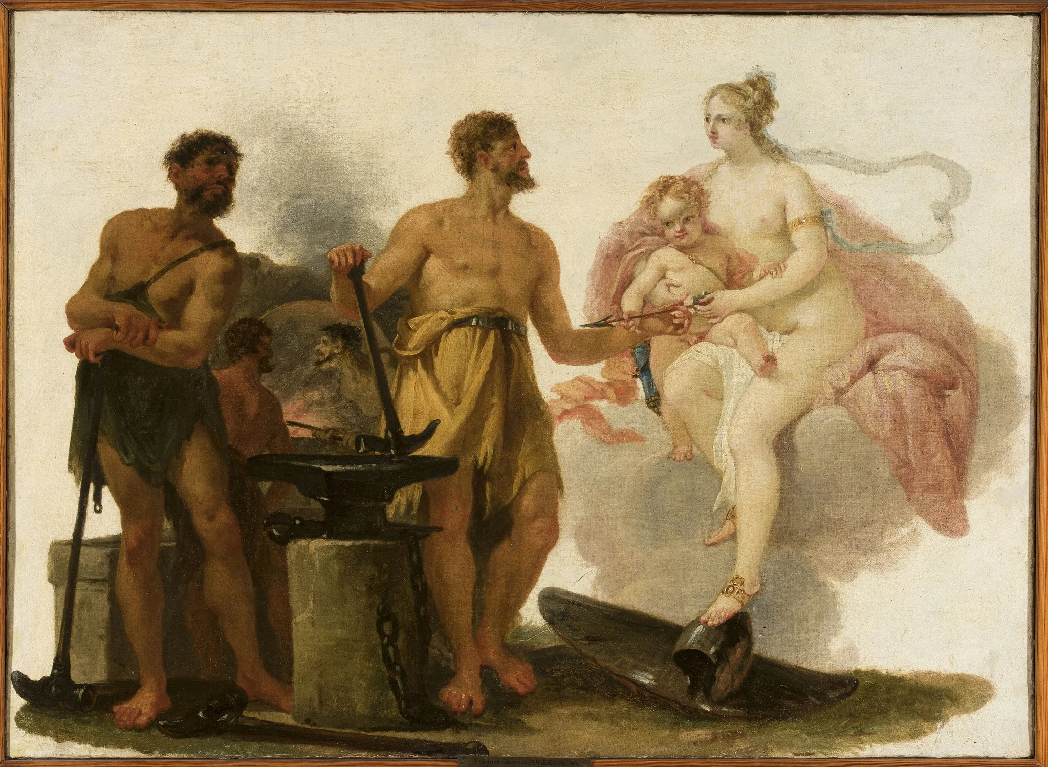 Venus in the forge of Vulcan, detail