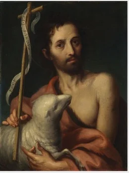 Saint John and the Lamb, detail