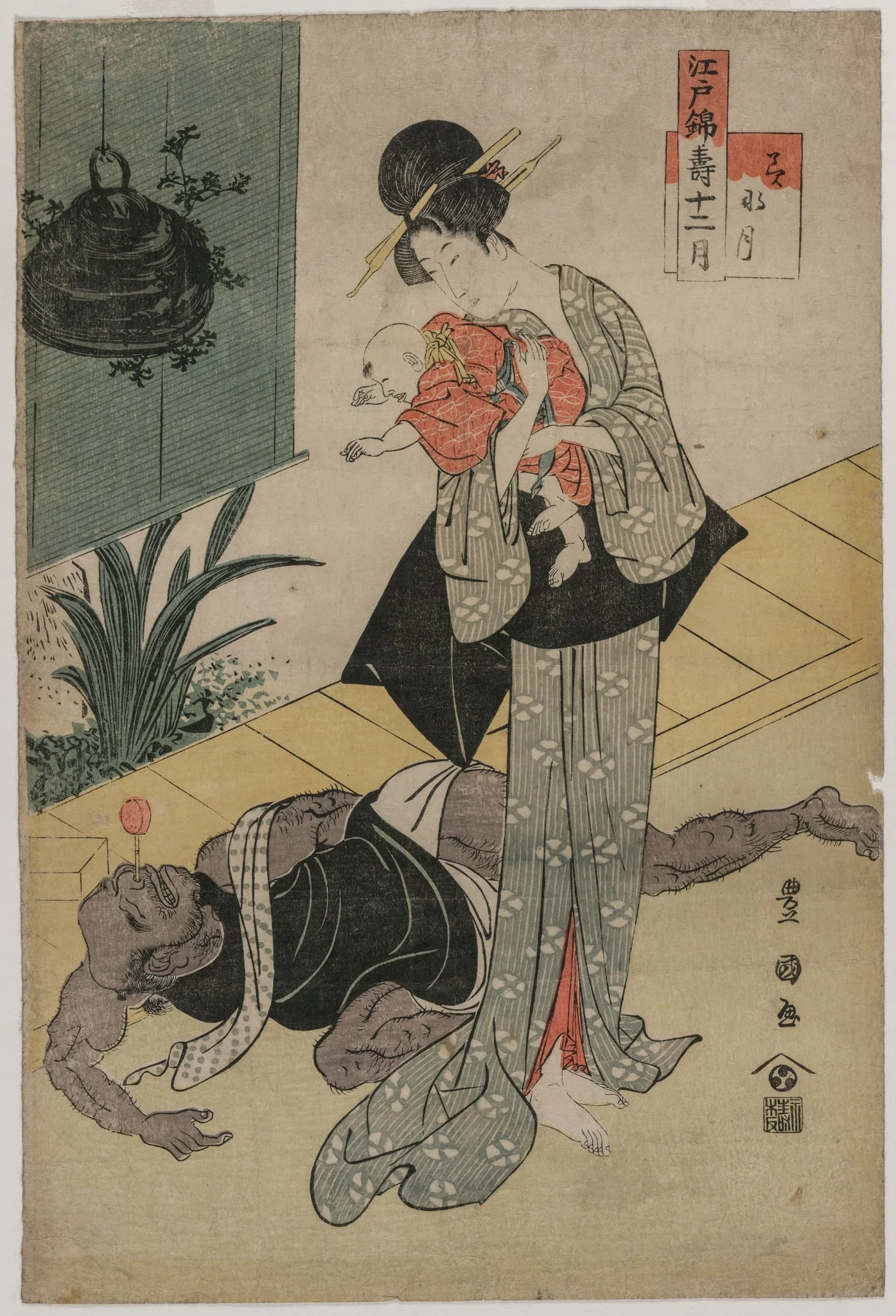 The Sixth Month (from the series The Twelve Felicitous Months in Edo Brocades), detail