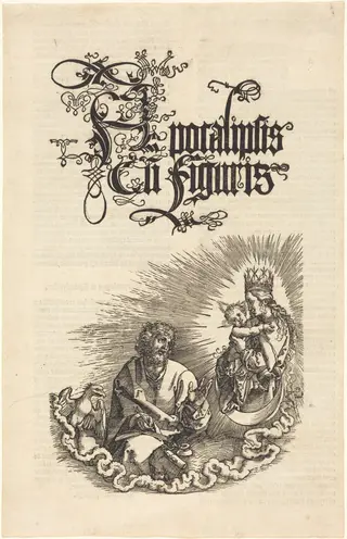 The Virgin Appearing to Saint John, by Albrecht Dürer, ink, 1510