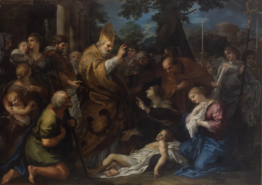 Miracle of Saint Martin of Tours, by Ciro Ferri, unspecified, 1671