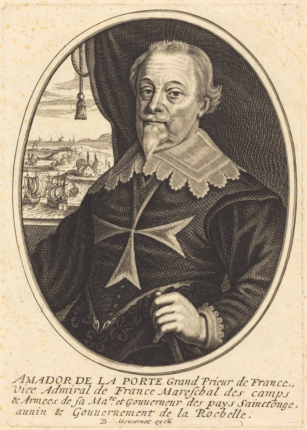 Amador de la Porte, by Balthasar Moncornet, ink, 1634