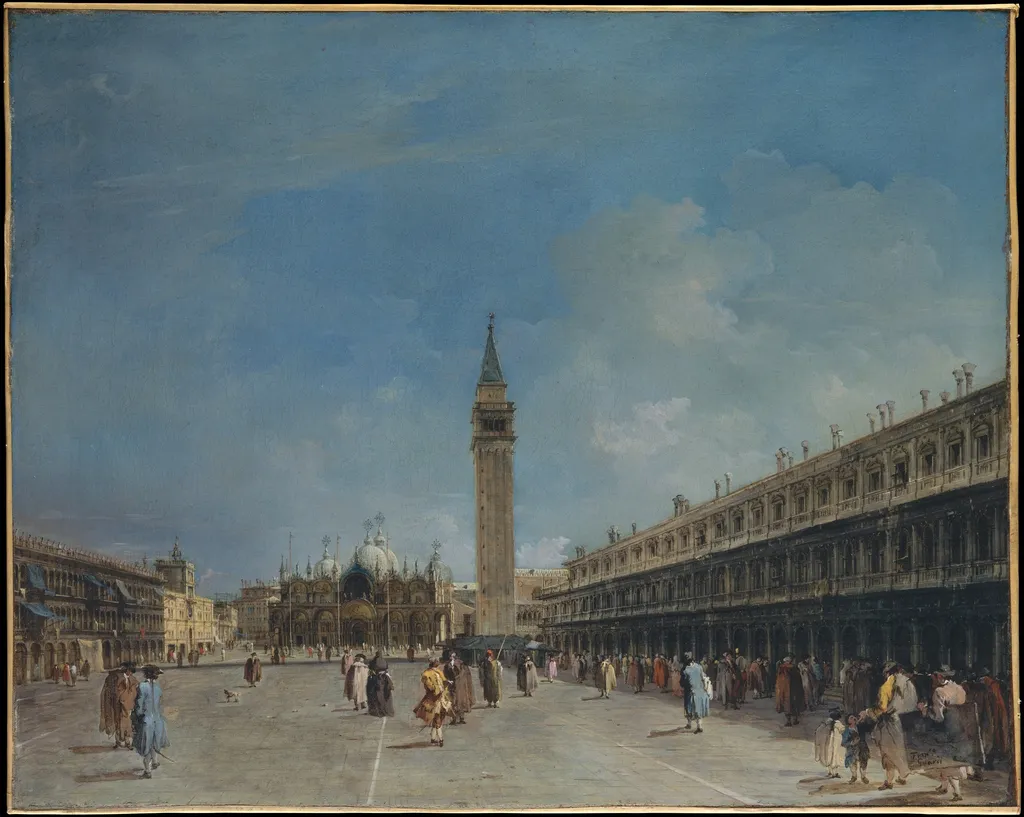 Piazza San Marco, by Francesco Guardi, oil, 1768
