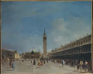 Piazza San Marco, by Francesco Guardi, oil, 1768