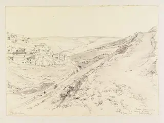 Siloam from under S.E. Corner of Wall Jerusalem, by John Fulleylove, 1901