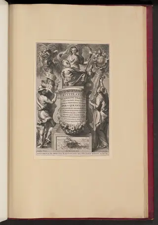 Title Page for Liutprand, Opera, by Cornelis Galle II, ink, 1640