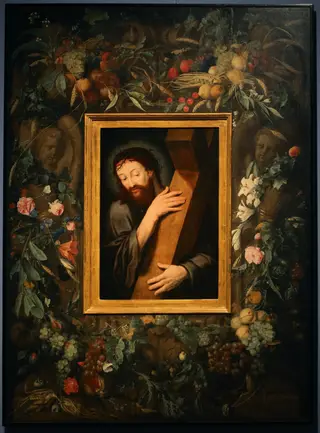 Kreuztragender Christus, by Vincent Sellaer, paint, 1537