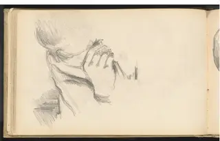 Hand and Shoulder of a Boy, by Paul Cézanne, graphite, 1885