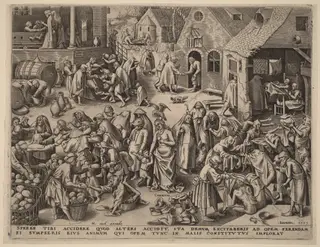 Charity, by Philip Galle, ink, 1559