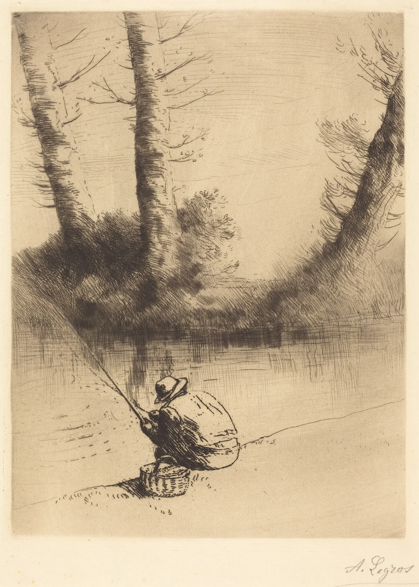 Angler (Le pecheur a la ligne), detail