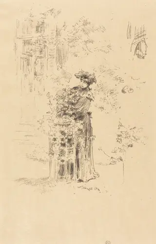 La Belle Jardinière, by James McNeill Whistler, ink, 1894