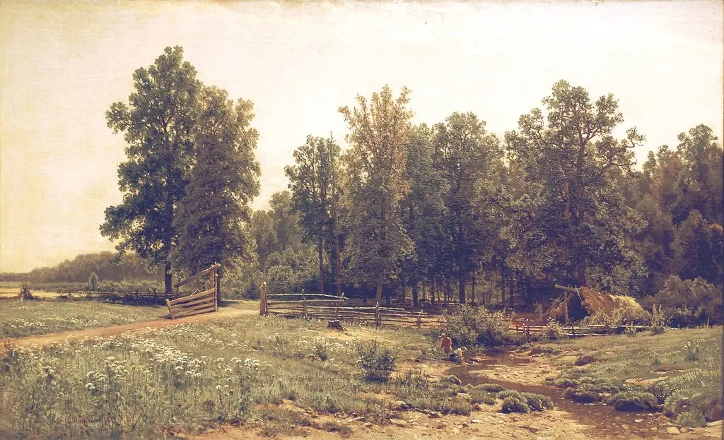 On the outskirts of the oak forest, by Ivan Shishkin, oil, 1892