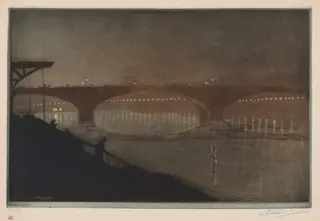The Solferino Bridge: Nocturnal Effect, by Eugène Delâtre, 1898