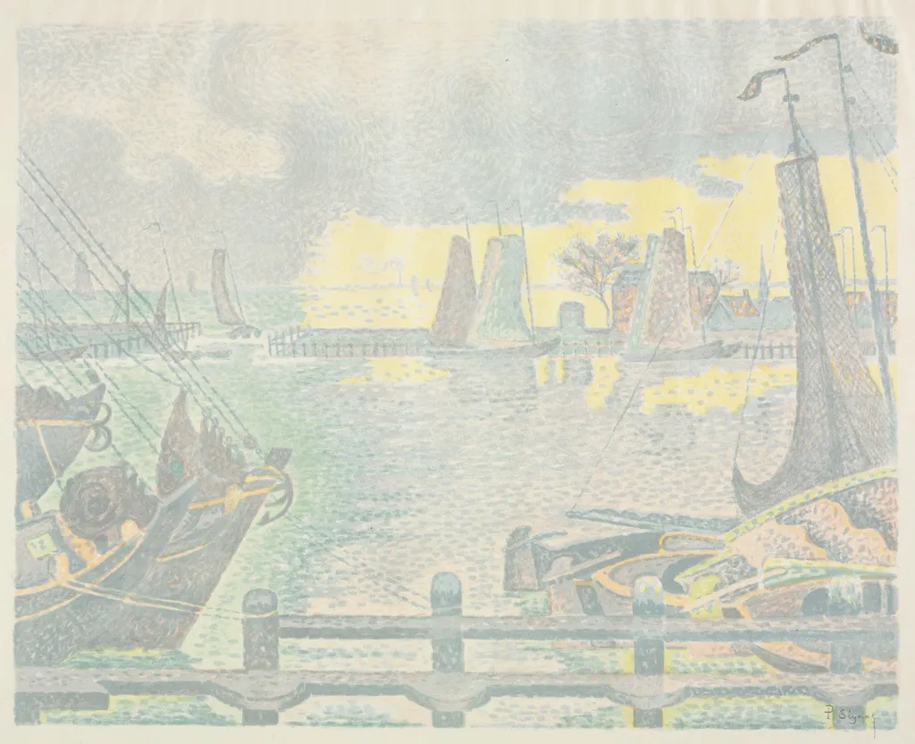 Boats at Flushing, by Paul Signac, 1895