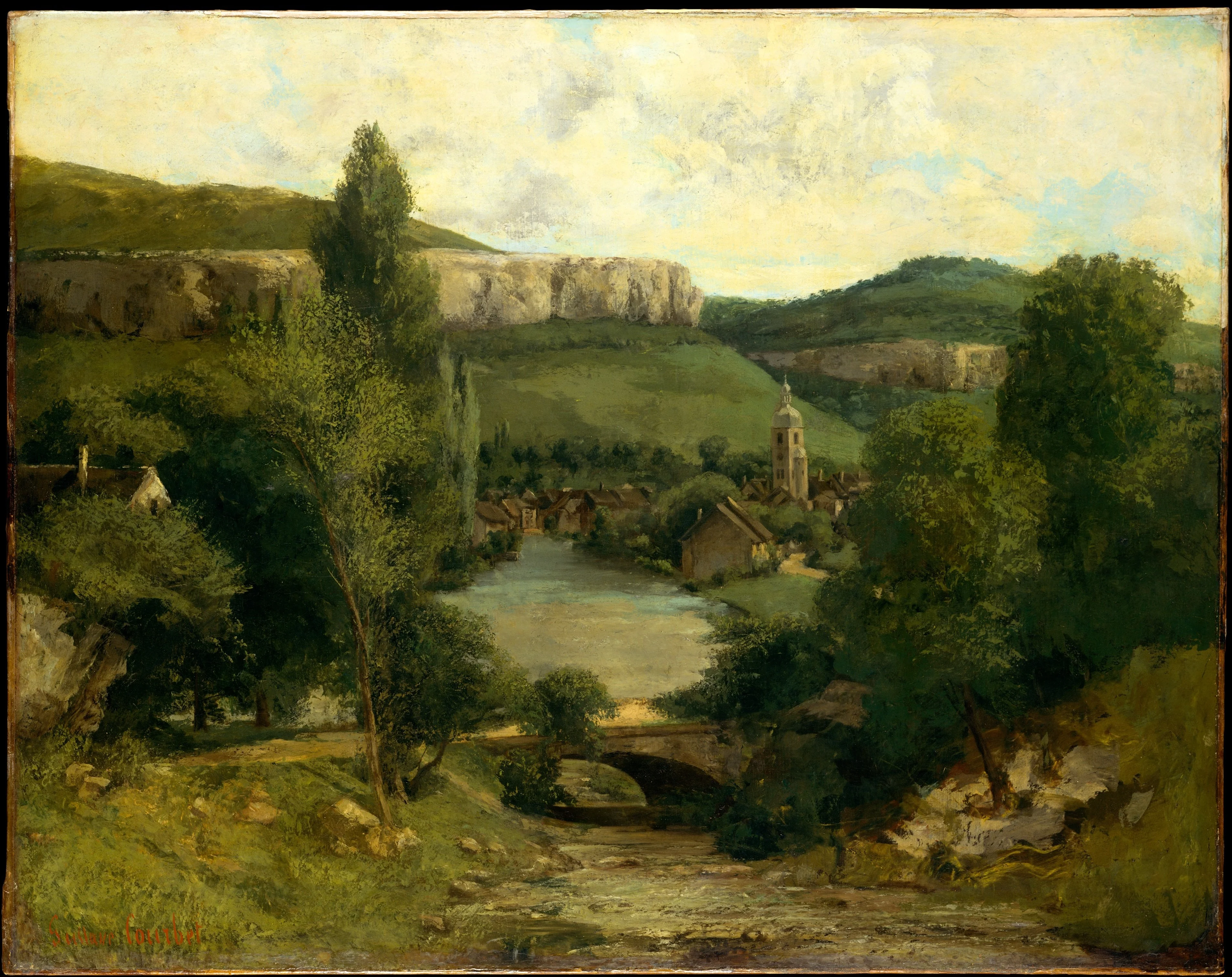View of Ornans, detail