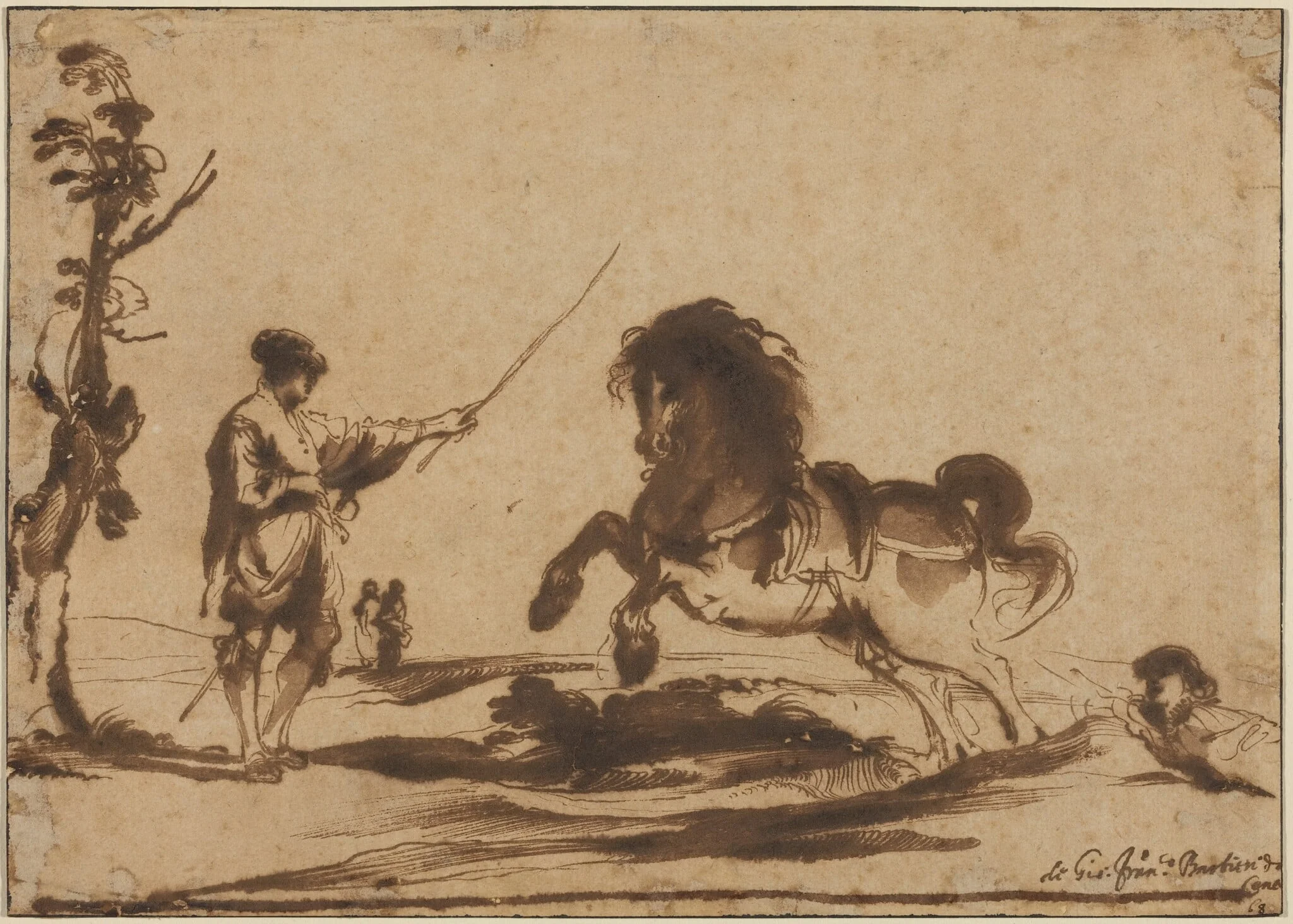 Landscape with the Taming of a Horse, detail