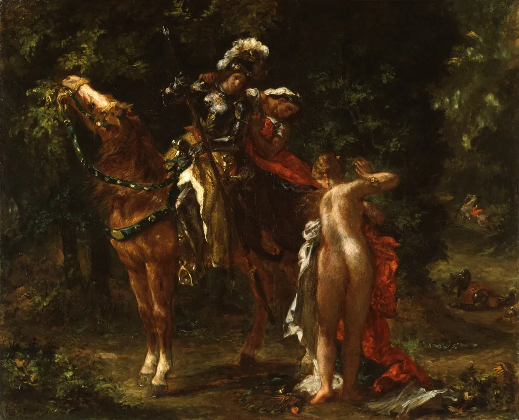 Marphise, by Eugène Delacroix, oil, 1852