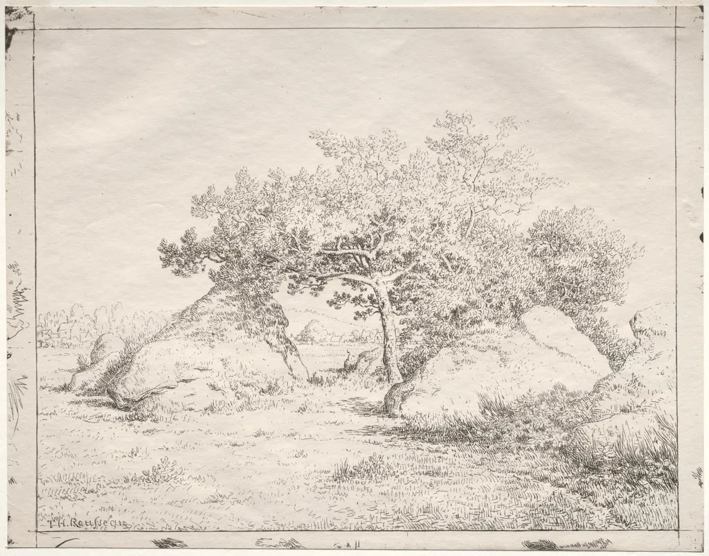 Cherry Tree at Blau, by Théodore Rousseau, 1862