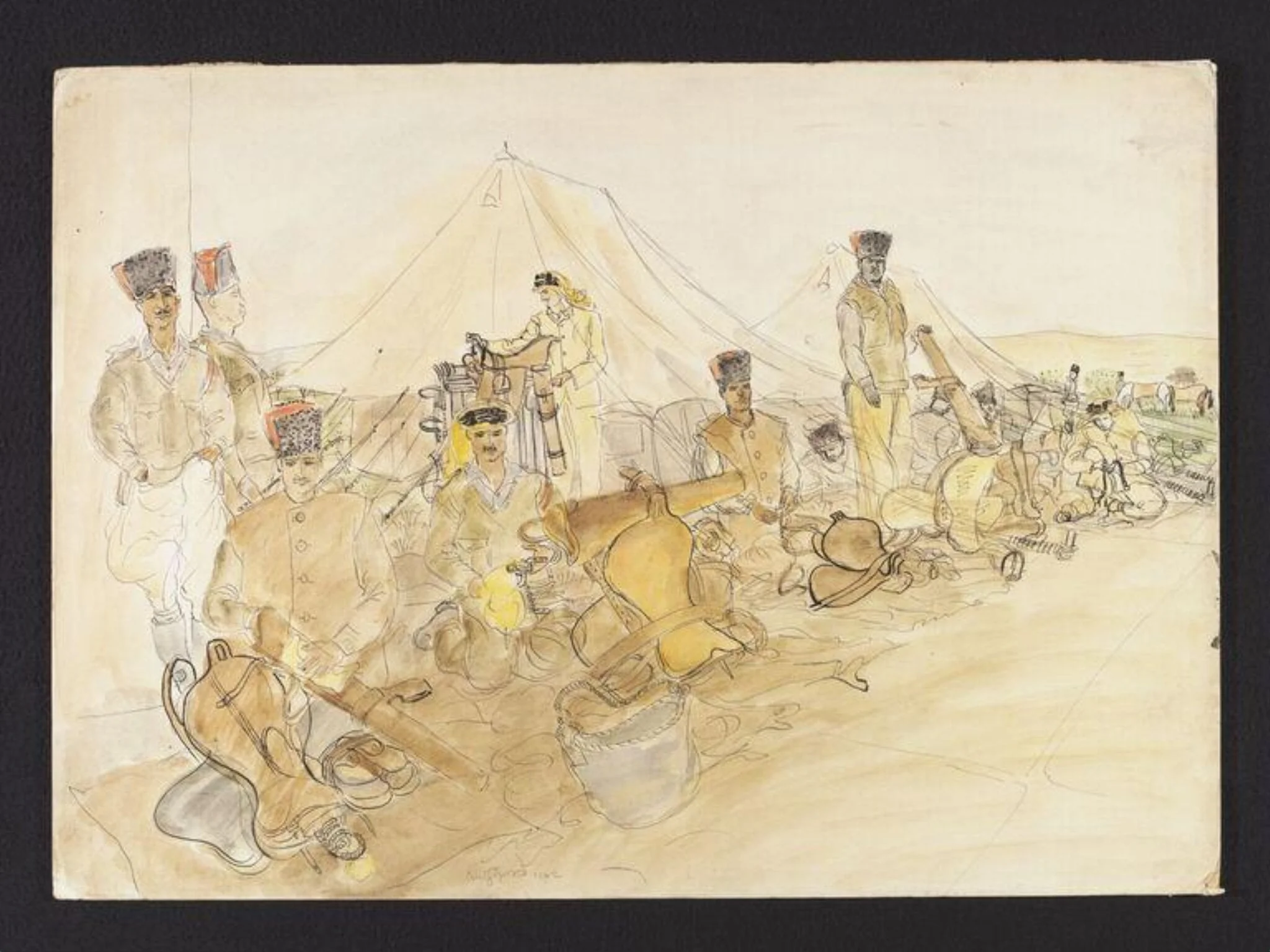 Eillat Transjordan Frontier Force or British Druze Regiment (Palestine), detail
