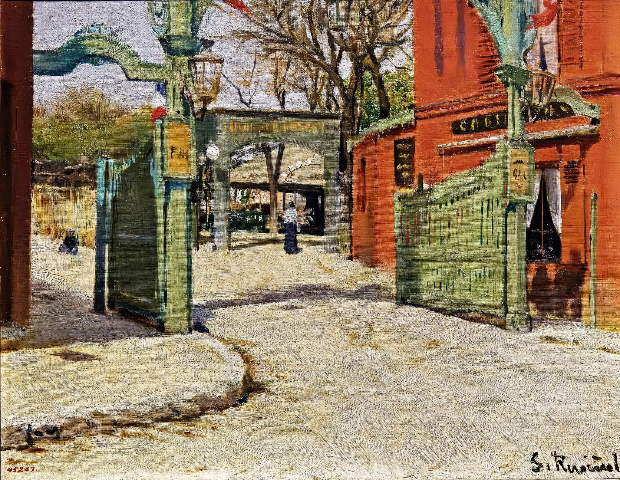 Entrance to the Park of the Moulin de la Galette, detail