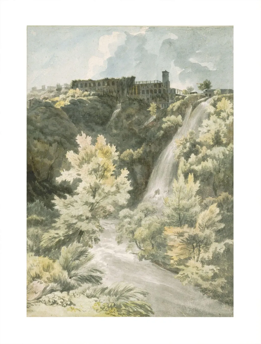 The Villa of Maecenas, Tivoli, by John 'Warwick' Smith, watercolor, 1781