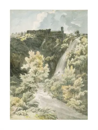 The Villa of Maecenas, Tivoli, by John 'Warwick' Smith, watercolor, 1781