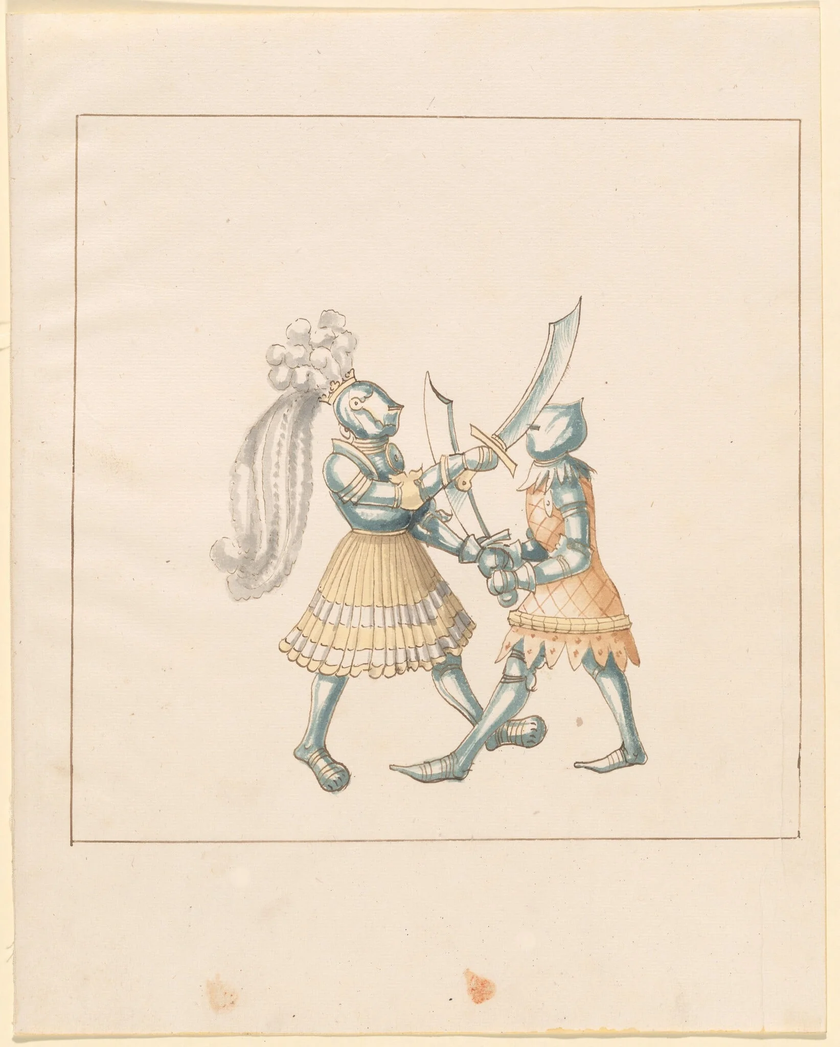 Foot Combat with Falchions, detail