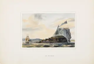 Le Rocher, by Jules Marie Vincent de Sinety, graphite, 1837
