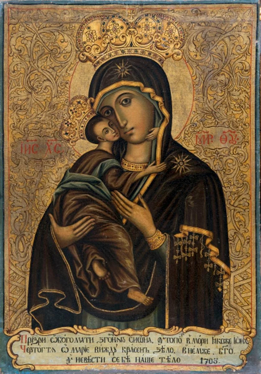 Madona cu pruncul, detail