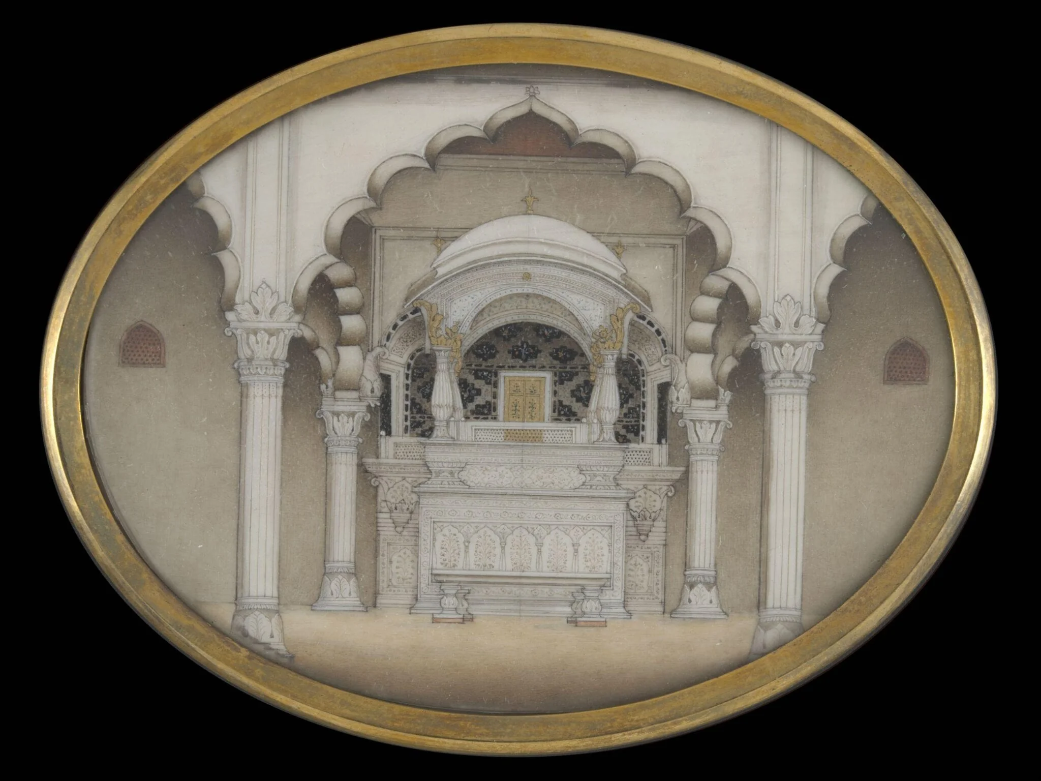 One of five views of Delhi and one of Lahore., detail