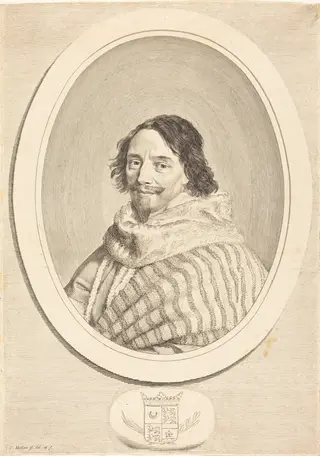 Henri de Mesmes, by Claude Mellan, ink, 1643