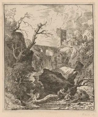 The Angler, by Joachim Franz Beich, ink, 1712