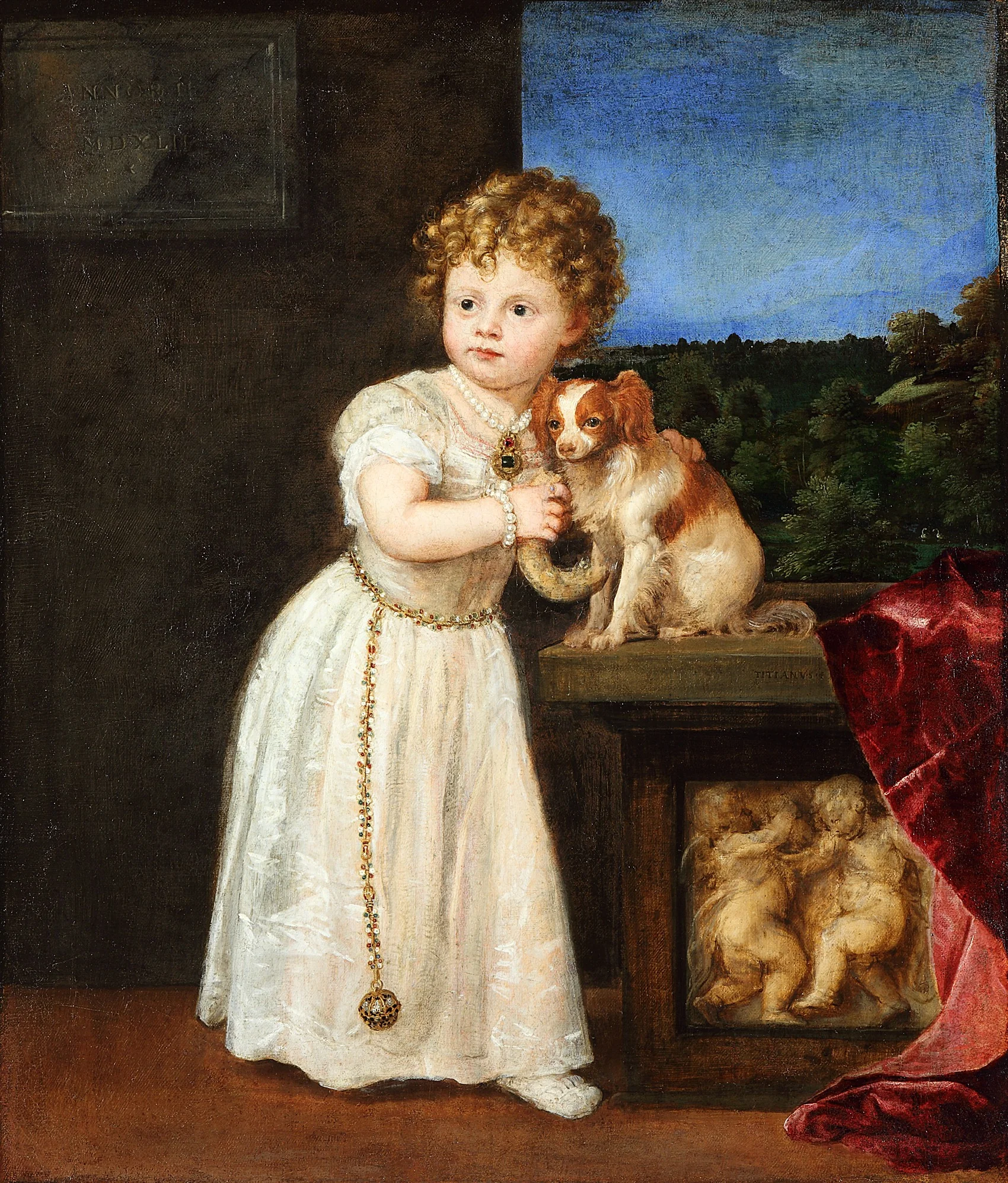 Portrait of Clarissa Strozzi, detail