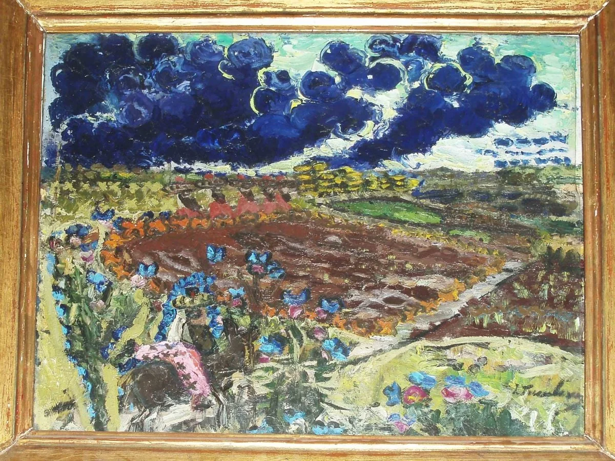 Peisaj cu măgar, detail