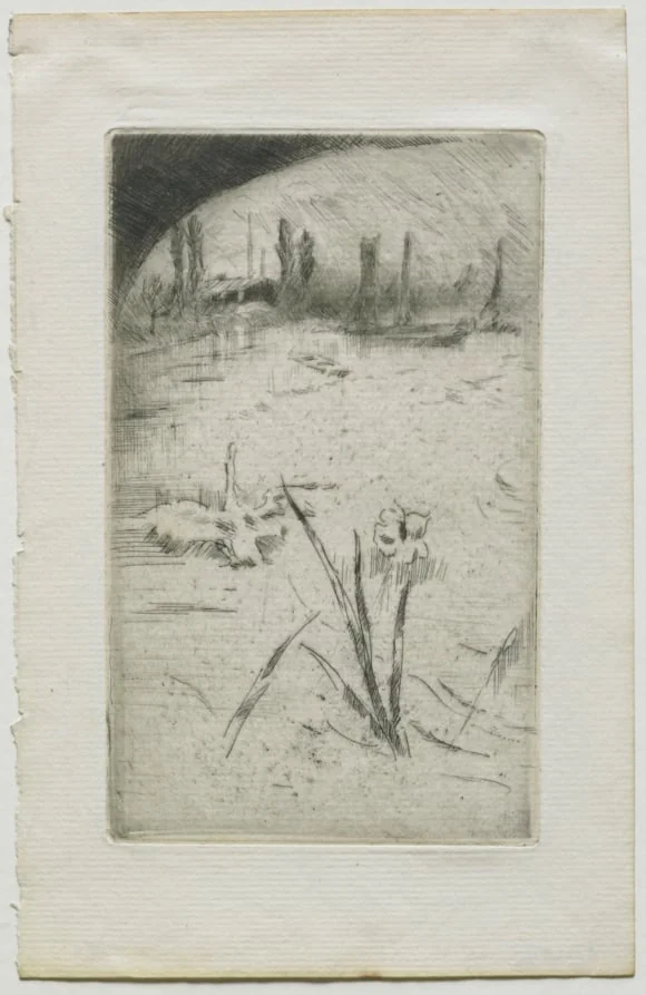 Swan and Iris, detail
