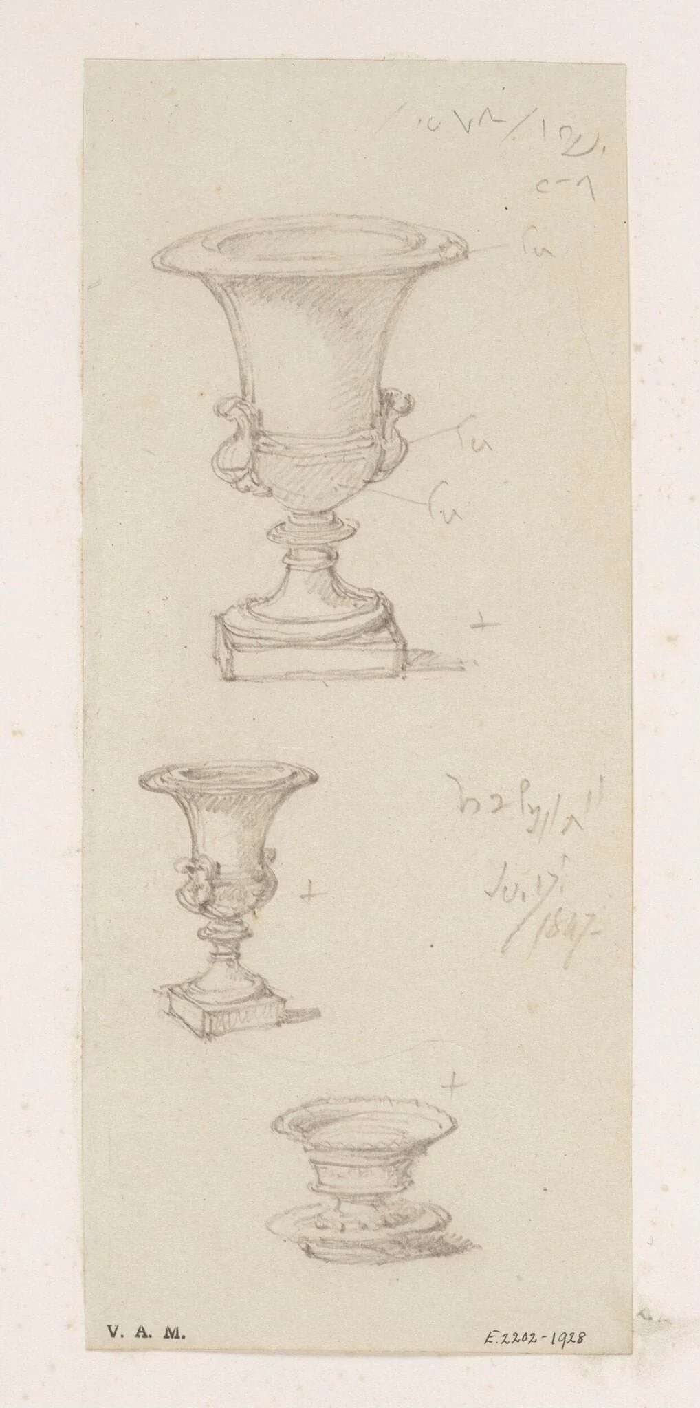 Studies of vases, detail