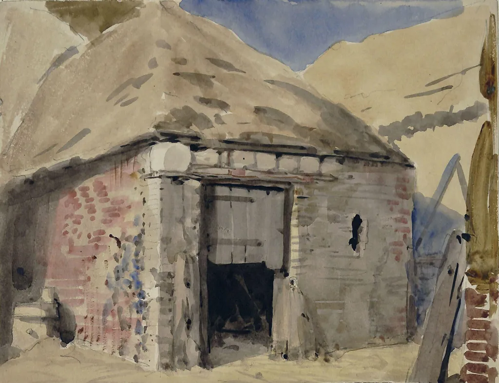 Margate: a barn, by Thomas Walford Grieve, watercolor, 1860